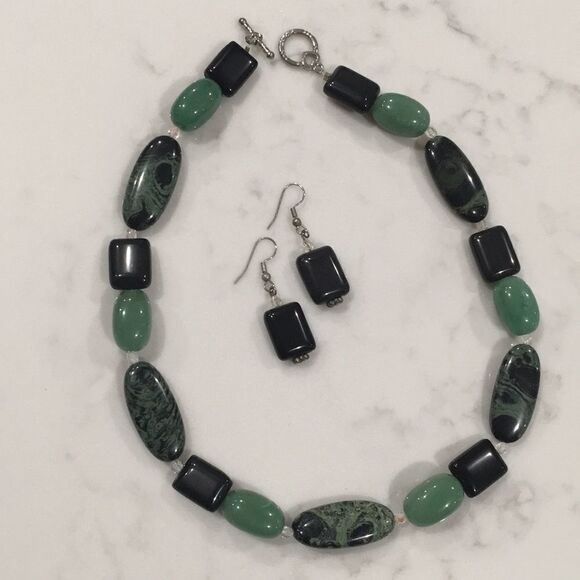 Handmade Stone Necklace Set - Make Offer - Picture 1 of 1